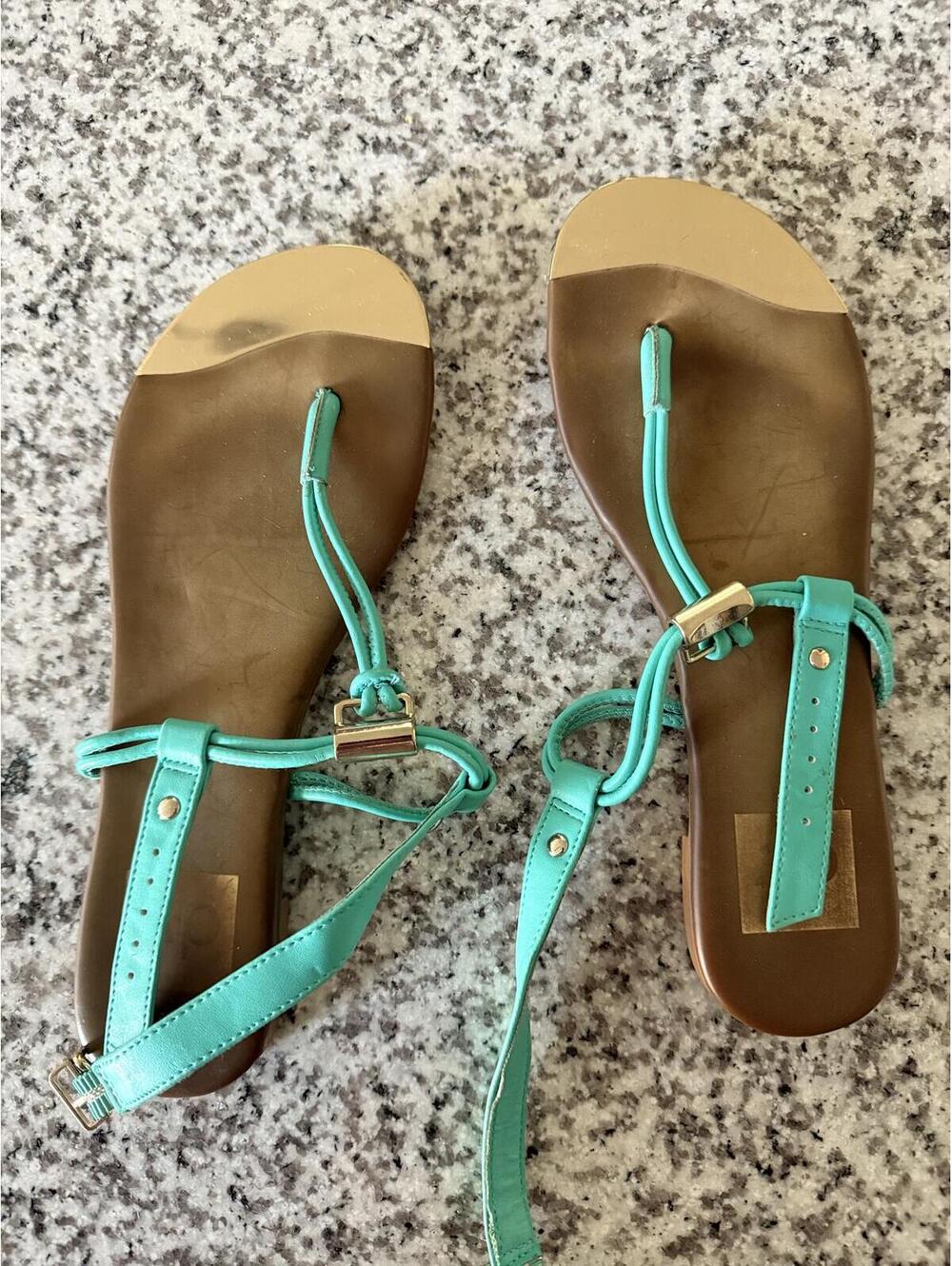 Dolce Vita Women's Brown and Turquoise Sandals Size 6